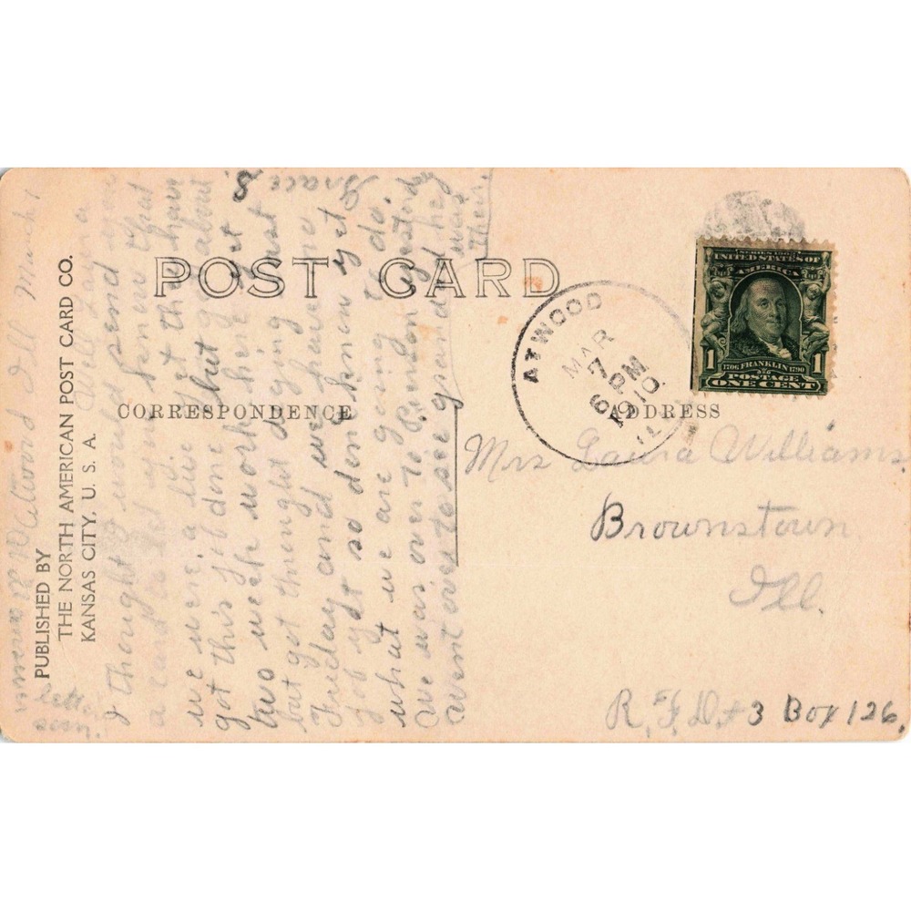 RPPC 1909 Cowboy Trading with Indians Sign Language Native American Postcard - Picture 2 of 2